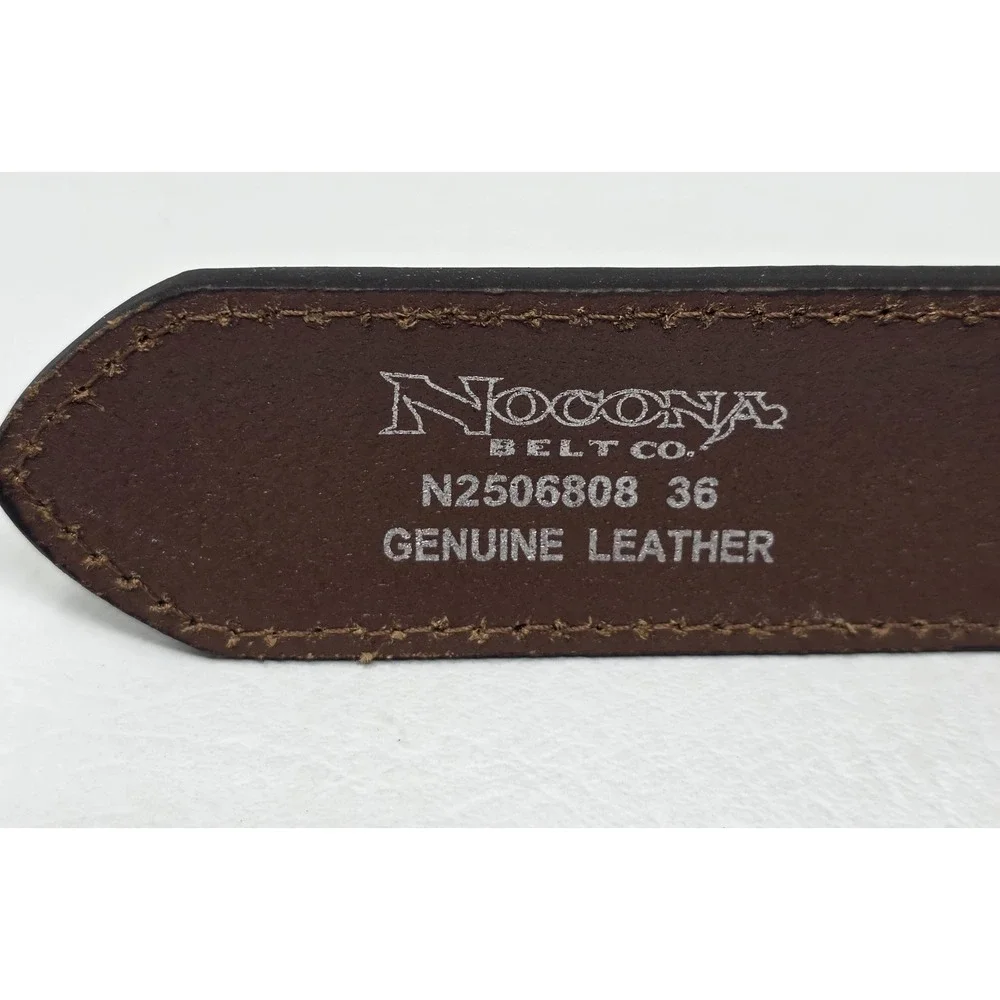 Nocona Men's Size 36 Pro Series Star Buckle Genuine Leather Brown Belt New